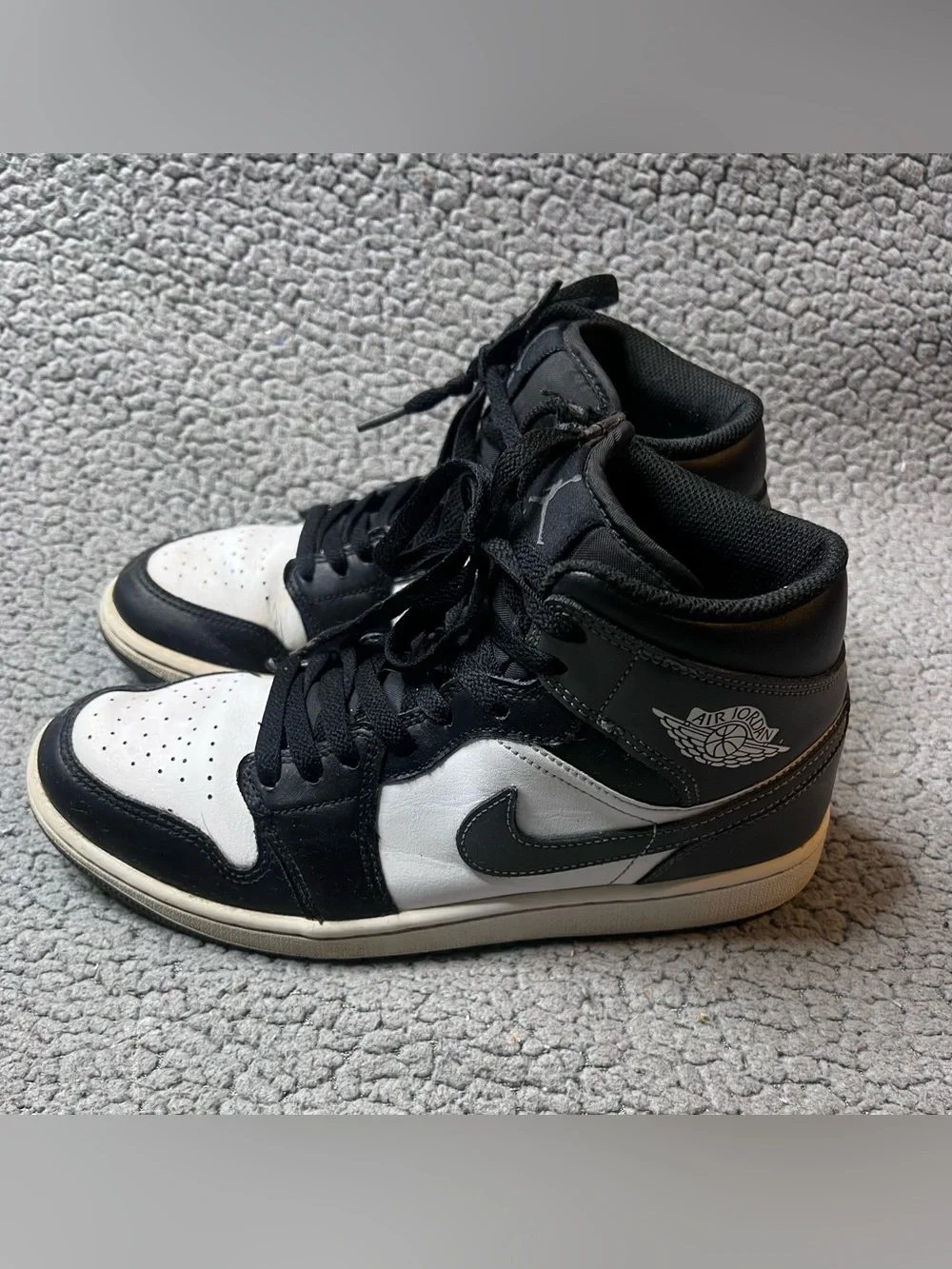 Nike Air Jordan 1 Mid Iron Grey Mens Size 8 Athletic Sneakers DQ8426-001